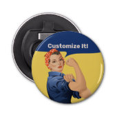 Rosie de Riveter Button Flesopener (Voorkant)