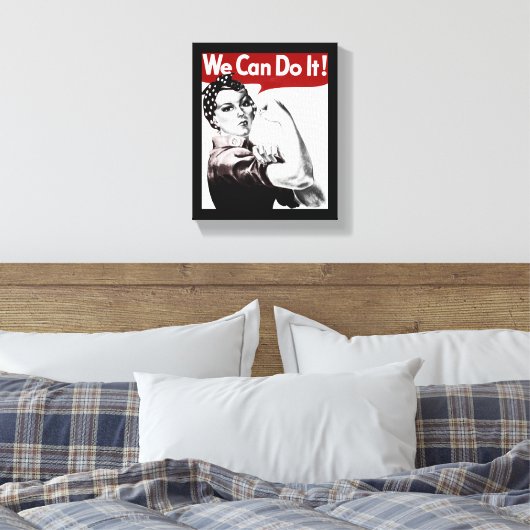 Rosie de Riveter Canvas Afdruk (Insitu (Slaapkamer))
