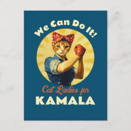 Rosie de Riveter Cat Dames voor Kamala Harris Briefkaart