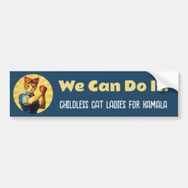 Rosie de Riveter Cat Dames voor Kamala Harris Bumpersticker