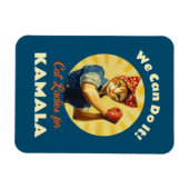 Rosie de Riveter Cat Dames voor Kamala Harris Magneet (Horizontaal)