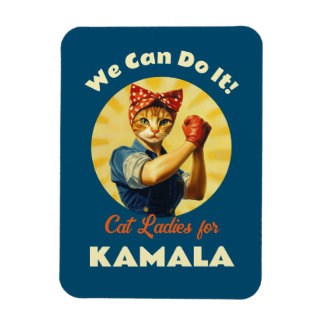 Rosie de Riveter Cat Dames voor Kamala Harris Magneet