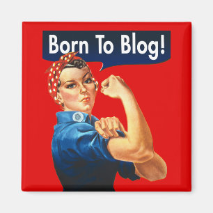 Rosie de riveter die naar het blog is geleend magneet