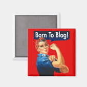 Rosie de riveter die naar het blog is gestuurd magneet (Voorkant / Achterkant)