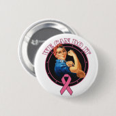 Rosie de riveter die we kunnen doen borstkanker ronde button 5,7 cm (Voorkant /achterkant)