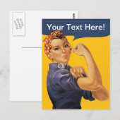 Rosie de Riveter die we kunnen doen. Jouw tekst hi Briefkaart (Voorkant / Achterkant)