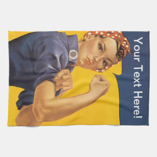 Rosie de Riveter die we kunnen doen. jouw tekst hi Theedoek