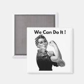 Rosie de Riveter die we kunnen doen Magneet (Voorkant / Achterkant)