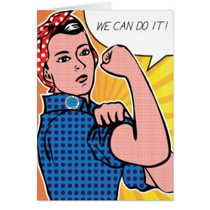 Rosie de Riveter die we kunnen doen. Pop Art Stipp