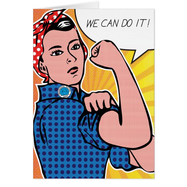 Rosie de Riveter die we kunnen doen. Pop Art Stipp (Voorkant)