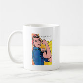 Rosie de Riveter die we kunnen doen. Pop Art Stipp Koffiemok (Links)