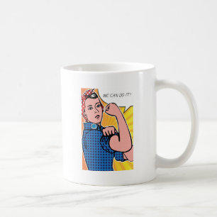 Rosie de Riveter die we kunnen doen. Pop Art Stipp Koffiemok