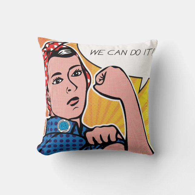 Rosie de Riveter die we kunnen doen. POP Art Style Kussen (Voorkant)