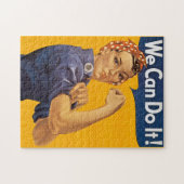 Rosie de Riveter die we kunnen doen. Rode Polkadot Legpuzzel (Horizontaal)
