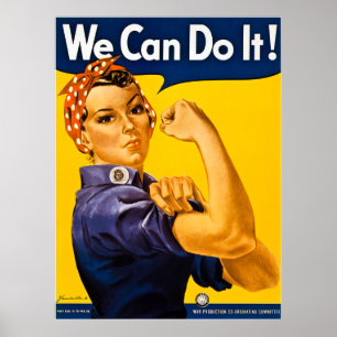 Rosie de Riveter die we kunnen doen.  WWII Poster