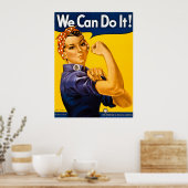Rosie de Riveter die we kunnen doen. WWII Poster (Keuken)