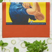 Rosie de Riveter die we kunnen gebruiken keukenhan Theedoek (Gevouwen)