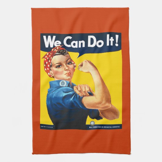 Rosie de Riveter die we kunnen gebruiken keukenhan Theedoek (Verticaal)