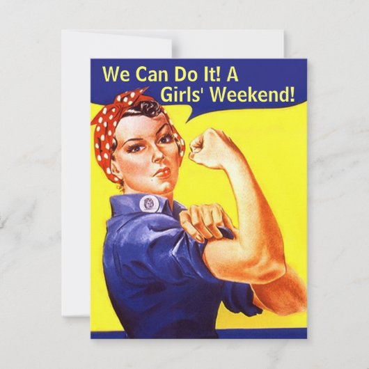 Rosie de riveter die we kunnen maken met de inVITA Kaart (Voorkant)