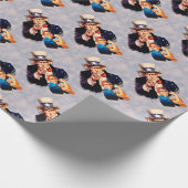 Rosie de Riveter en het ontwerp van oom Sam Cadeaupapier (Hoek)