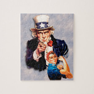 Rosie de Riveter en het ontwerp van oom Sam Legpuzzel