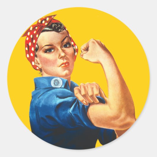 Rosie de Riveter Feminisme Sticker (Voorkant)