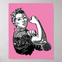 Rosie De Riveter Feminist (Roze)