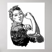 Rosie De Riveter Feminist (Transparent-No-Fill) Poster (Voorkant)