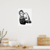 Rosie De Riveter Feminist (Vaste-Vulling Versie) Poster (Keuken)