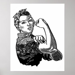 Rosie De Riveter Feminist (Vaste-Vulling Versie) Poster