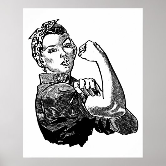 Rosie De Riveter Feminist (Vaste-Vulling Versie) Poster (Voorkant)