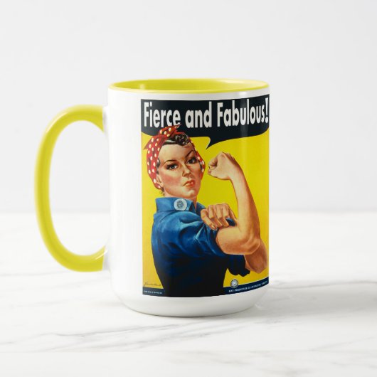 Rosie De Riveter Fierce en Fabulous Mok (Links)