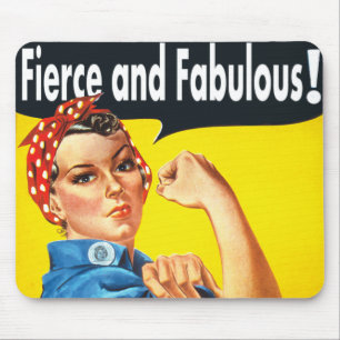 Rosie De Riveter Fierce en Fabulous Muismat