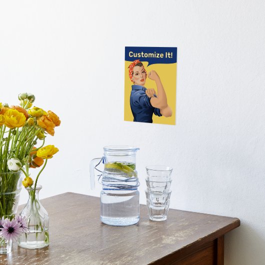 Rosie de Riveter Folie Afdrukken (Laag (Keuken))