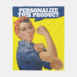 Rosie de Riveter gemakkelijk te personaliseren Fleece Deken
