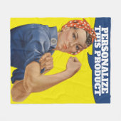 Rosie de Riveter gemakkelijk te personaliseren Fleece Deken (Voorkant (Horizontaal))
