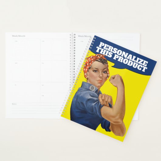 Rosie de Riveter gemakkelijk te personaliseren Planner (Display)