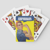 Rosie de Riveter gemakkelijk te personaliseren Pokerkaarten (Achterkant)
