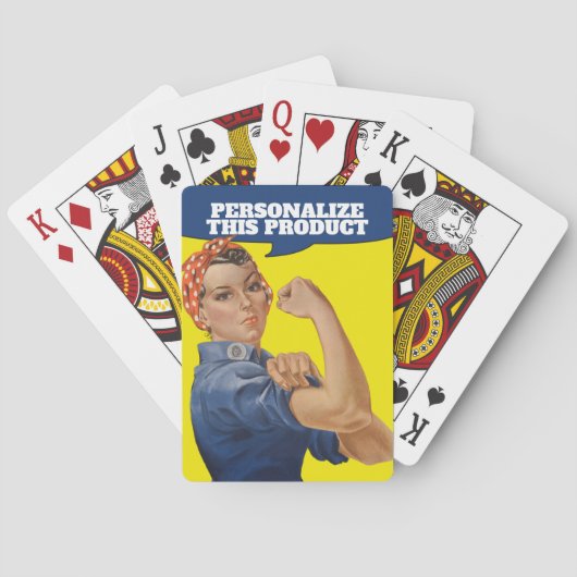 Rosie de Riveter gemakkelijk te personaliseren Pokerkaarten (Achterkant)