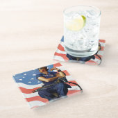 Rosie de Riveter Glazen Onderzetter (Schuin)