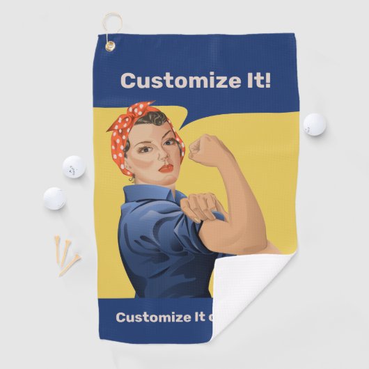 Rosie de Riveter Golfhanddoek (Insitu)