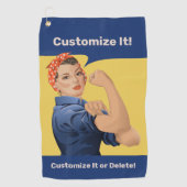 Rosie de Riveter Golfhanddoek (Voorkant)
