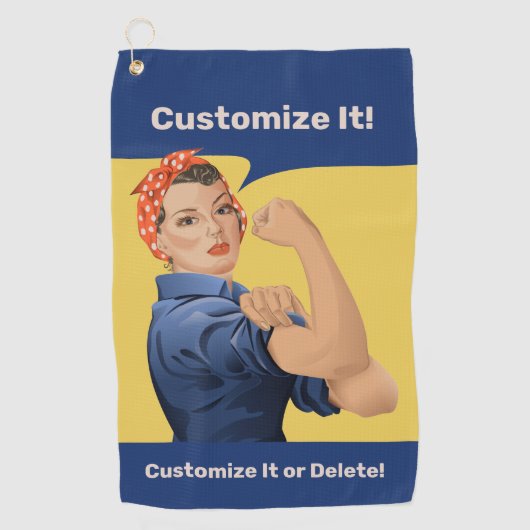 Rosie de Riveter Golfhanddoek (Voorkant)