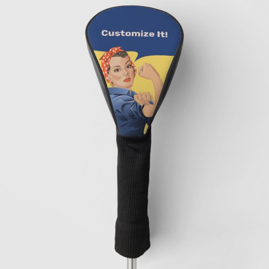 Rosie de Riveter Golfheadcover (Voorkant)