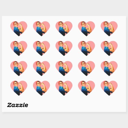 Rosie de Riveter Hart Sticker (Vel)