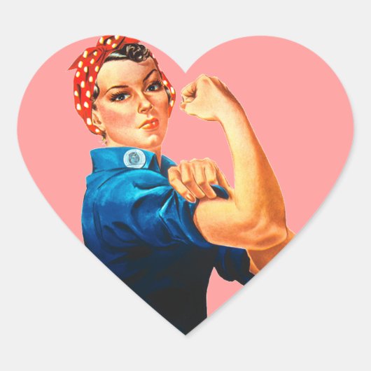 Rosie de Riveter Hart Sticker (Voorkant)