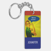 Rosie de Riveter Heilige Rosary Sleutelhanger (Voorkant Links)