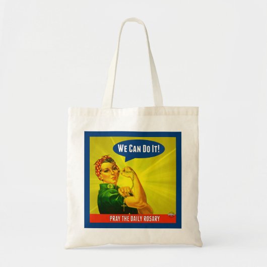 Rosie de Riveter Heilige Rosary Tote Bag (Voorkant)