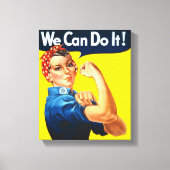 Rosie de Riveter (Iconisch Poster) (We kunnen het! Canvas Afdruk (Voorkant)