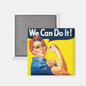 Rosie de Riveter (Iconisch Poster) (We kunnen het! Magneet (Voorkant / Achterkant)
